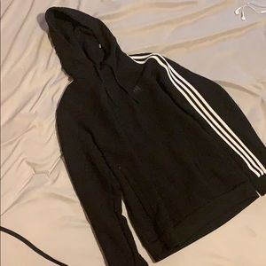 Black/White Men's Adidas hoodie
